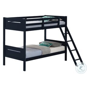 Littleton Blue Twin Over Twin Bunk Bed