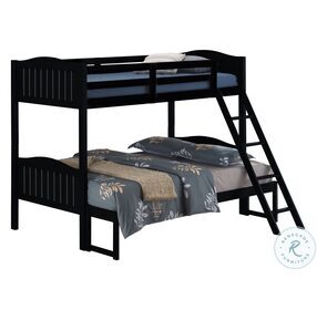 Littleton Black Slated Twin Over Full Bunk Bed