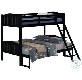 Littleton Black Slatted Twin Over Full Bunk Bed