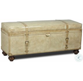 40512 Beige Pearl Leather Trunk