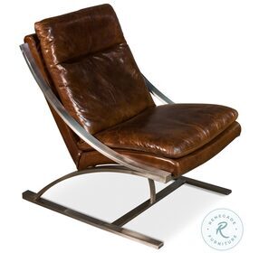 Mc Queen Brown Leather Chair