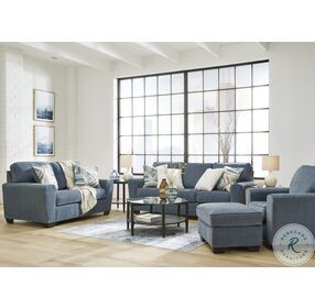 Cashton Blue Living Room Set