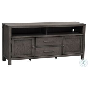 Modern Farmhouse Distressing Dusty Charcoal 66" Entertainment Console