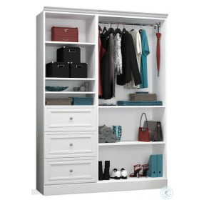 Versatile White 61'' Extra Storage Wardrobe