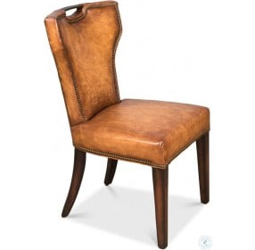 Broderick Brown Leather Dining Chair