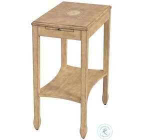 Masterpiece Gilbert Distressed Antique Beige End Table