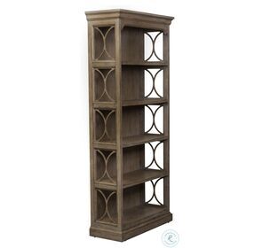 Simply Elegant White Brown And Heathered Taupe Bookcase