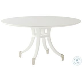 Avondale White Bloomfield Round Dining Table