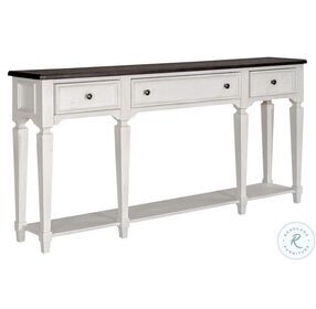 Allyson Park Wire Brushed White and Charcoal 72" Hall Table