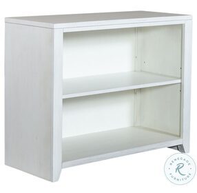 Allyson Park Wire Brushed White and Charcoal Open Bookcase