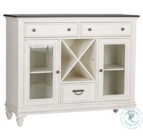Allyson Park Wire Brushed White And Charcoal Buffet