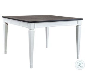 Allyson Park Wire Brushed White And Charcoal Leg Extendable Counter Height Dining Table
