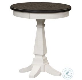 Allyson Park Wire Brushed White And Charcoal Chairside Table