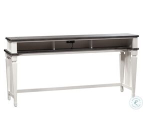 Allyson Park Wire Brushed White And Charcoal Console Bar Table