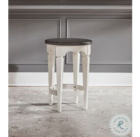Allyson Park Wire Brushed White And Charcoal Console Stool