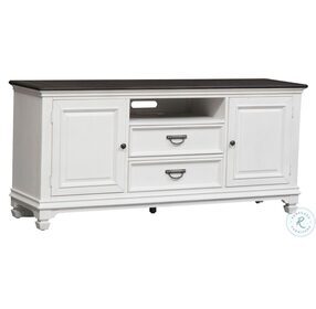 Allyson Park Wire Brushed White And Charcoal Gray 66" TV Console