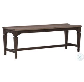 Allyson Park Wire Brushed Black Forest and Ember Gray Wood Seat Bench