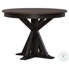 Allyson Park Wire Brushed Black Forest and Ember Gray Extendable Dining Table