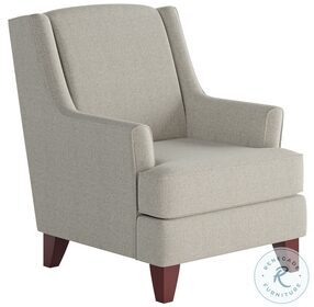 Invitation Light Grey Linen Wing Back Accent Chair