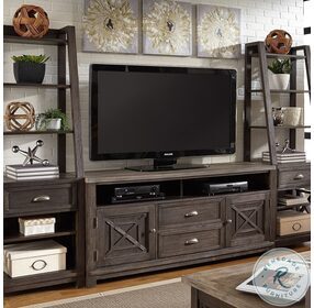 Heatherbrook Charcoal And Ash Entertainment Wall Unit