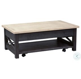 Heatherbrook Charcoal And Ash Lift Top Cocktail Table