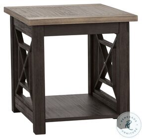 Heatherbrook Charcoal And Ash End Table