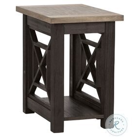 Heatherbrook Charcoal And Ash Chairside Table