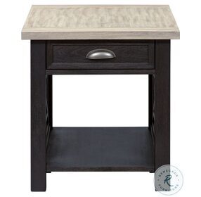Heatherbrook Charcoal And Ash Drawer End Table