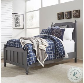 Cottage View Dark Gray Full Poster Bed