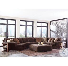 Mammoth Chocolate Piano Wedge LAF Sectional