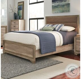 Sun Valley Sandstone Queen Upholstered Panel Bed