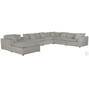 Posh Dove Modular 8 Piece Sectional With Console