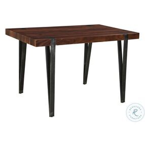 Bradley Honey Brown and Antique Gunmetal Dining Table
