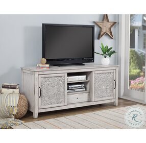 Aria Light Distressed Gray TV Stand