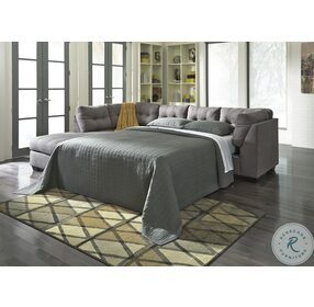 Maier Charcoal 2 Piece Sleeper Sectional with LAF Chaise