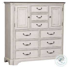 Abbey Road Porcelain White And Churchill Brown Dressing Chest