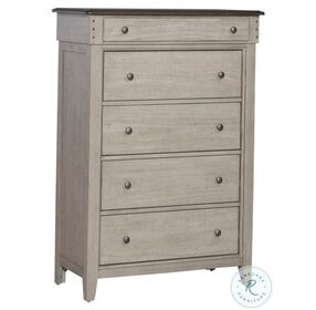 Ivy Hollow Weathered Linen And Dusty Taupe 5 Drawer Chest