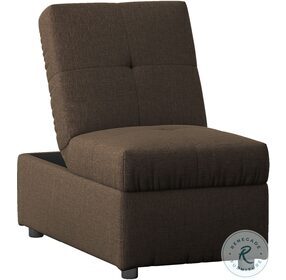 Denby Brown Storage Convertible Chair With Ottoman
