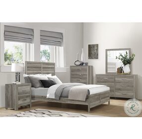 Mandan Weathered Gray Panel Bedroom Set