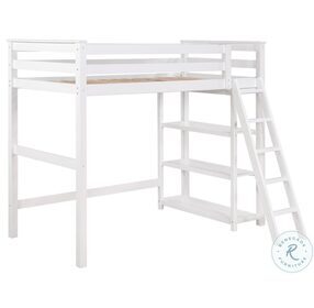 Anica White Twin Workstation Loft Bed