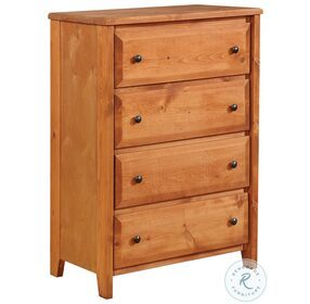 Wrangle Hill Amber Wash 4 Drawer Chest