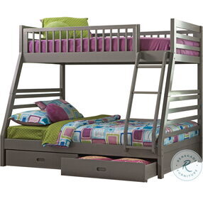Ashton Grey Twin Over Full Bunk Bed