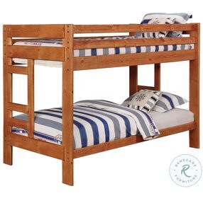 Wrangle Hill Amber Wash Twin Over Twin Bunk Bed