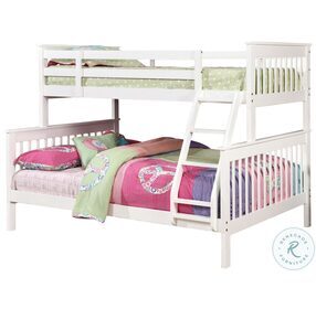 Chapman White Twin Over Full Bunk Bed