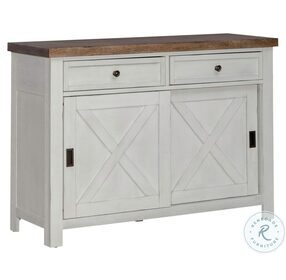 Amberly Oaks Barley Brown And Linen White Buffet