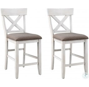 Bar Harbor Ii Cream Adjustable Counter Height Dining Chair Set Of 2