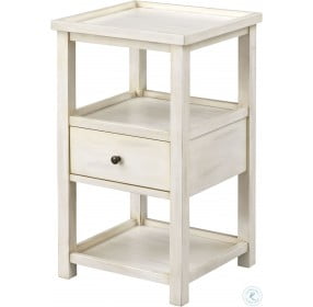 Cape Cod Cream 1 Drawer Chairside Table