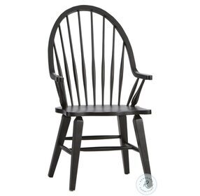 Hearthstone Black Windsor Back Arm Chair