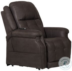 Haywood Chocolate Lift Lay Flat Power Recliner With Power Headrest