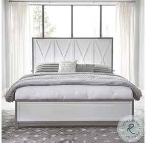 Palmetto Heights Shell White And Driftwood Queen Panel Bed